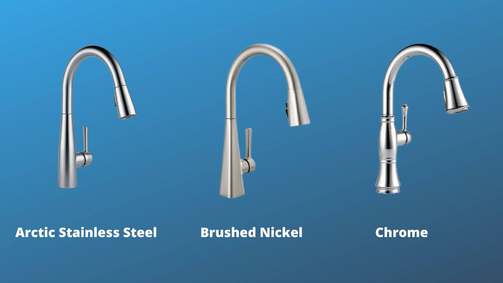 Kitchen Faucet Arctic Stainless Steel Vs. Brushed Nickel Vs. Chrome
