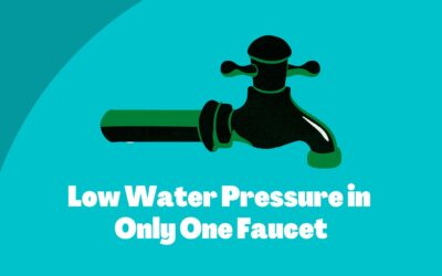 What causes low water pressure in only one faucet?
