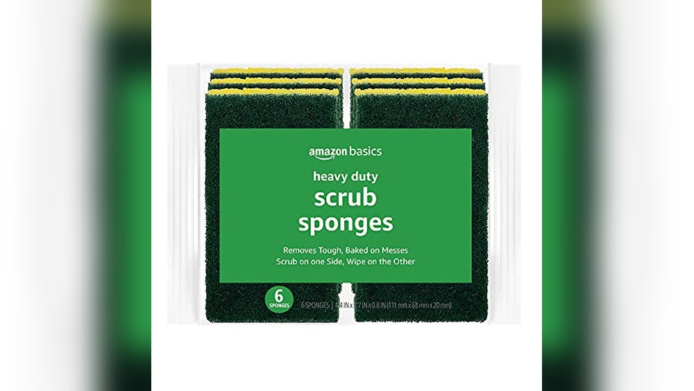 Amazon Basics Heavy Duty Scrub Sponges Review: Durable & Dual-Sided