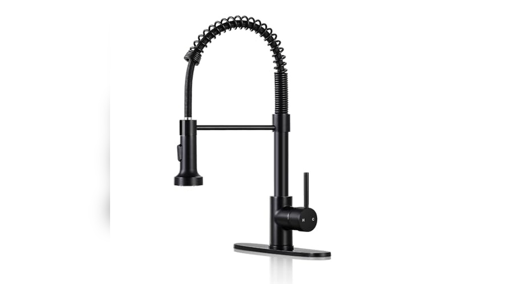 DJS Matte Black Kitchen Faucet Review: Durable & Dual Mode