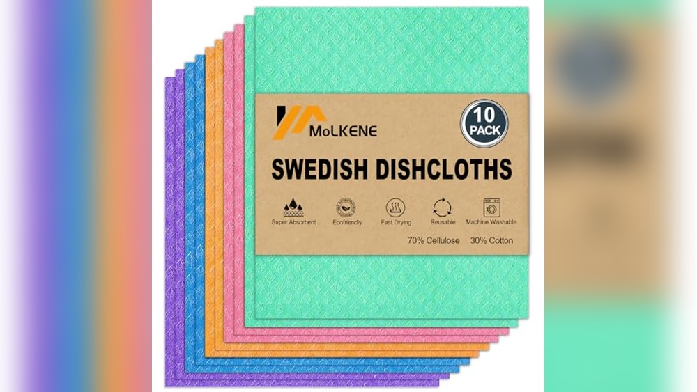 MoLKENE Swedish Dish Cloths 10 Pack Review: Ultra Absorbent & Reusable